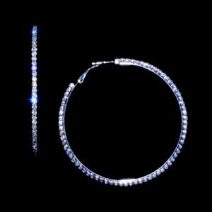 Large Rhinestone Hoops